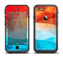 The Vector Abstract Shaped Blue-Orange Overlay Apple iPhone 6/6s Plus LifeProof Fre Case Skin Set