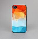 The Vector Abstract Shaped Blue-Orange Overlay Skin-Sert for the Apple iPhone 4-4s Skin-Sert Case