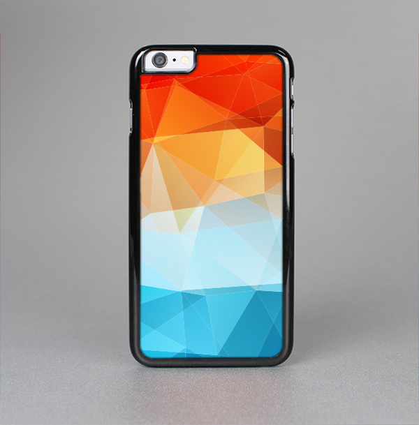 The Vector Abstract Shaped Blue-Orange Overlay Skin-Sert for the Apple iPhone 6 Plus Skin-Sert Case