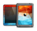 The Vector Abstract Shaped Blue-Orange Overlay Apple iPad Mini LifeProof Fre Case Skin Set