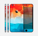 The Vector Abstract Shaped Blue-Orange Overlay Skin for the Apple iPhone 6 Plus