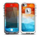 The Vector Abstract Shaped Blue-Orange Overlay Skin for the iPhone 5-5s fre LifeProof Case