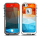 The Vector Abstract Shaped Blue-Orange Overlay Skin for the iPhone 5-5s fre LifeProof Case
