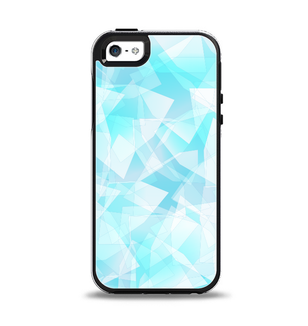 The Vector Abstract Shaped Blue Overlay Apple iPhone 5-5s Otterbox Symmetry Case Skin Set