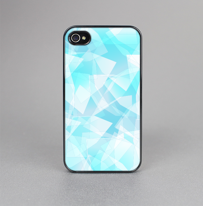 The Vector Abstract Shaped Blue Overlay Skin-Sert for the Apple iPhone 4-4s Skin-Sert Case