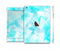 The Vector Abstract Shaped Blue Overlay Full Body Skin Set for the Apple iPad Mini 3