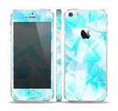 The Vector Abstract Shaped Blue Overlay Skin Set for the Apple iPhone 5s