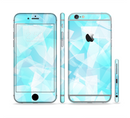 The Vector Abstract Shaped Blue Overlay Sectioned Skin Series for the Apple iPhone 6s Plus