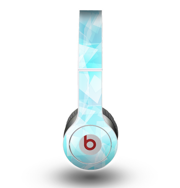 The Vector Abstract Shaped Blue Overlay Skin for the Beats by Dre Original Solo-Solo HD Headphones