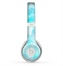 The Vector Abstract Shaped Blue Overlay Skin for the Beats by Dre Solo 2 Headphones