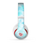 The Vector Abstract Shaped Blue Overlay Skin for the Beats by Dre Studio (2013+ Version) Headphones