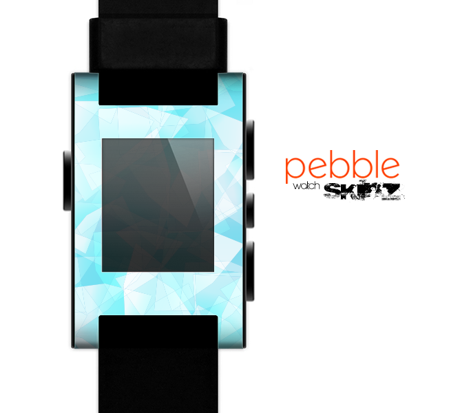 The Vector Abstract Shaped Blue Overlay Skin for the Pebble SmartWatch for the Pebble Watch