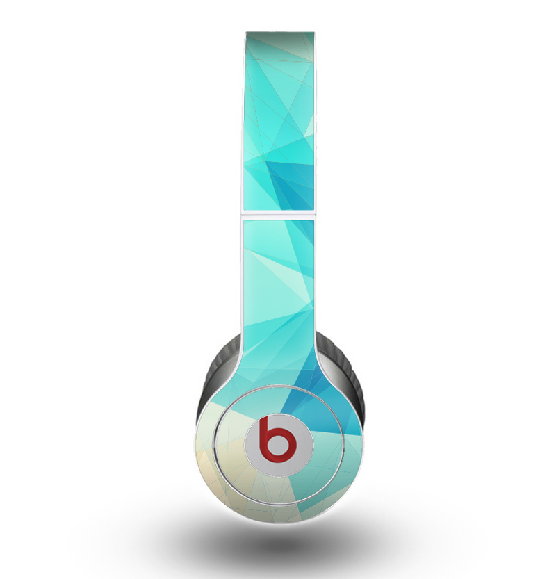 The Vector Abstract Shaped Blue Overlay V2 Skin for the Beats by Dre Original Solo-Solo HD Headphones
