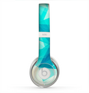 The Vector Abstract Shaped Blue Overlay V2 Skin for the Beats by Dre Solo 2 Headphones