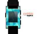 The Vector Abstract Shaped Blue Overlay V2 Skin for the Pebble SmartWatch for the Pebble Watch