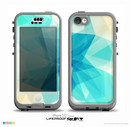 The Vector Abstract Shaped Blue Overlay V2 Skin for the iPhone 5c nüüd LifeProof Case