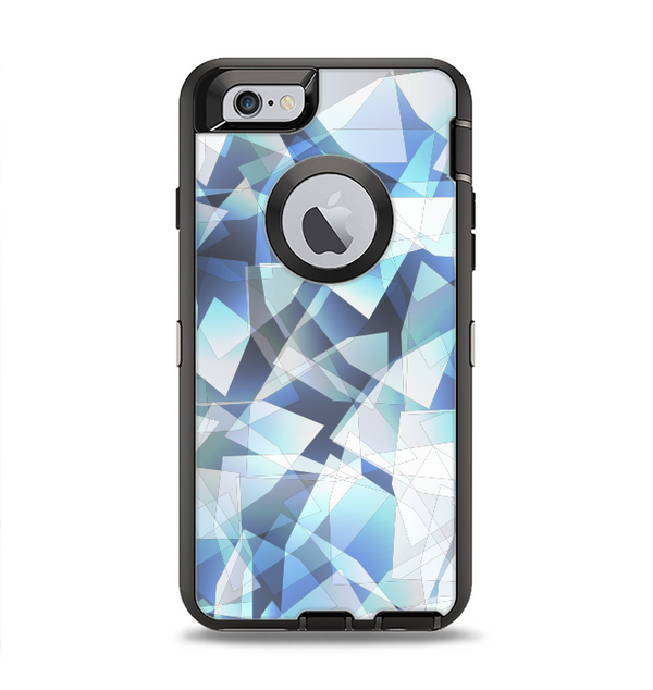 The Vector Abstract Shaped Blue Overlay V3 Apple iPhone 6 Otterbox Defender Case Skin Set