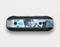 The Vector Abstract Shaped Blue Overlay V3 Skin Set for the Beats Pill Plus