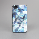 The Vector Abstract Shaped Blue Overlay V3 Skin-Sert for the Apple iPhone 4-4s Skin-Sert Case