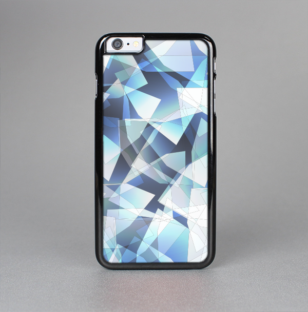 The Vector Abstract Shaped Blue Overlay V3 Skin-Sert for the Apple iPhone 6 Plus Skin-Sert Case