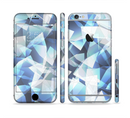 The Vector Abstract Shaped Blue Overlay V3 Sectioned Skin Series for the Apple iPhone 6s Plus