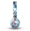 The Vector Abstract Shaped Blue Overlay V3 Skin for the Beats by Dre Mixr Headphones