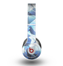 The Vector Abstract Shaped Blue Overlay V3 Skin for the Beats by Dre Original Solo-Solo HD Headphones