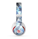 The Vector Abstract Shaped Blue Overlay V3 Skin for the Beats by Dre Studio (2013+ Version) Headphones