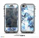 The Vector Abstract Shaped Blue Overlay V3 Skin for the iPhone 5c nüüd LifeProof Case