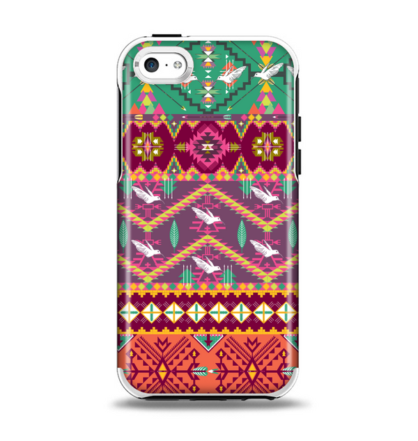 The Vector Aztec Birdy Pattern Apple iPhone 5c Otterbox Symmetry Case Skin Set