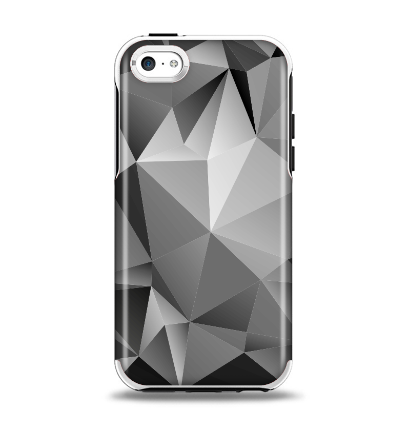 The Vector Black & White Abstract Connect Pattern Apple iPhone 5c Otterbox Symmetry Case Skin Set