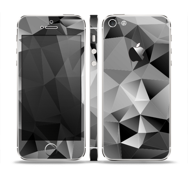 The Vector Black & White Abstract Connect Pattern Skin Set for the Apple iPhone 5