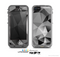 The Vector Black & White Abstract Connect Pattern Skin for the Apple iPhone 5c LifeProof Case