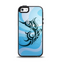The Vector Blue Abstract Fish Apple iPhone 5-5s Otterbox Symmetry Case Skin Set