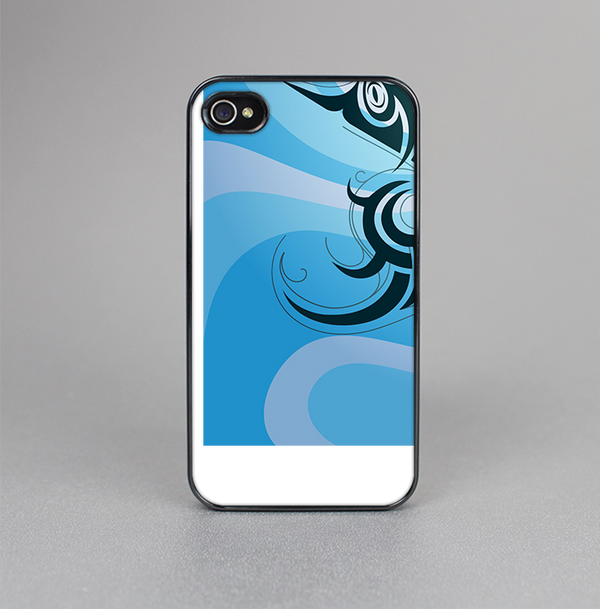 The Vector Blue Abstract Fish Skin-Sert for the Apple iPhone 4-4s Skin-Sert Case