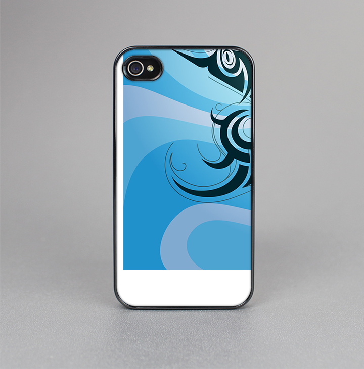 The Vector Blue Abstract Fish Skin-Sert for the Apple iPhone 4-4s Skin-Sert Case