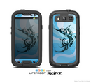 The Vector Blue Abstract Fish Skin For The Samsung Galaxy S3 LifeProof Case