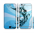 The Vector Blue Abstract Fish Sectioned Skin Series for the Apple iPhone 6s Plus