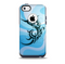 The Vector Blue Abstract Fish Skin for the iPhone 5c OtterBox Commuter Case