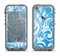 The Vector Blue Abstract Swirly Design Apple iPhone 5c LifeProof Fre Case Skin Set