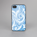 The Vector Blue Abstract Swirly Design Skin-Sert for the Apple iPhone 4-4s Skin-Sert Case