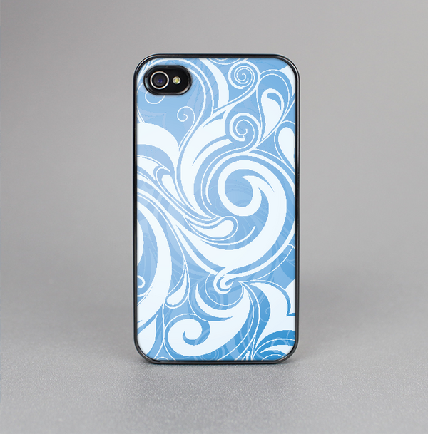 The Vector Blue Abstract Swirly Design Skin-Sert for the Apple iPhone 4-4s Skin-Sert Case