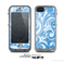 The Vector Blue Abstract Swirly Design Skin for the Apple iPhone 5c LifeProof Case