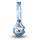 The Vector Blue Abstract Swirly Design Skin for the Beats by Dre Mixr Headphones