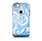 The Vector Blue Abstract Swirly Design Skin for the iPhone 5c OtterBox Commuter Case