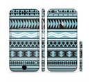 The Vector Blue & Black Aztec Pattern V2 Sectioned Skin Series for the Apple iPhone 6s Plus