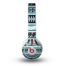 The Vector Blue & Black Aztec Pattern V2 Skin for the Beats by Dre Mixr Headphones