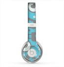 The Vector Blue & Gray Coffee Hearts Pattern Skin for the Beats by Dre Solo 2 Headphones