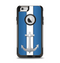 The Vector Blue and Gray Anchor with White Stripe Apple iPhone 6 Otterbox Commuter Case Skin Set