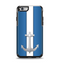 The Vector Blue and Gray Anchor with White Stripe Apple iPhone 6 Otterbox Symmetry Case Skin Set